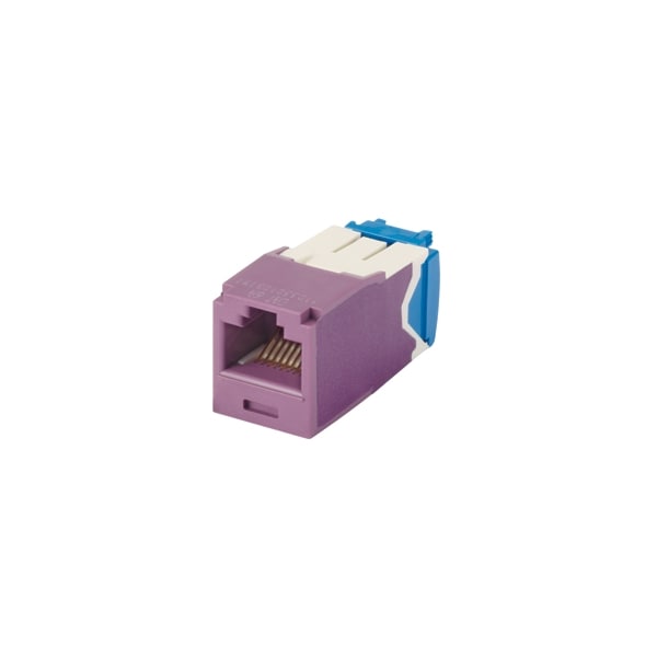 Panduit 1-PORT MOD JACK IDC 8W8P UTP, T568A/B TX6A CAT6A IP10, VIOLET ROHS CJ6X88TGVL - main